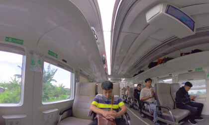 8K VR 180 Indonesia Train from Surabaya to Semarang