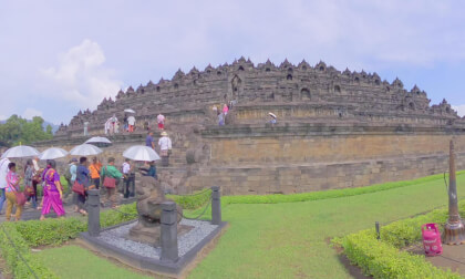 8K VR 180 Indonesia Yogyakarta Borobudur temple