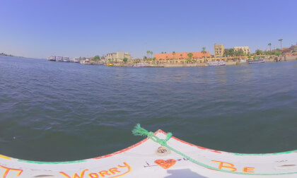 8K VR 180 Egypt Luxor nile river boat ride