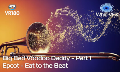VR180 8K 3D | Big Bad Voodoo Daddy Part 1 | Front Row | Epcot - Eat to the Beat Concert Experience