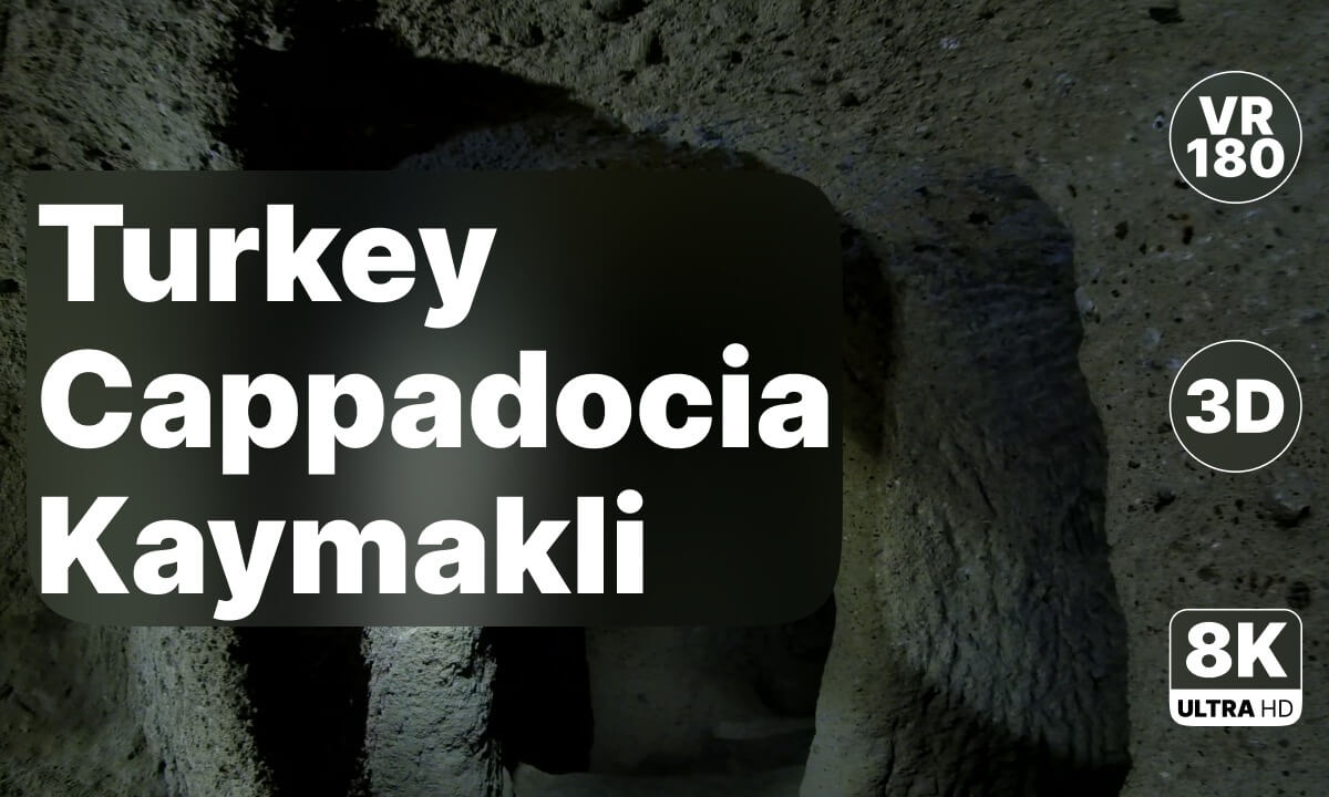 Turkey Cappadocia - Kaymakli Underground City Tour 8K 180 3D