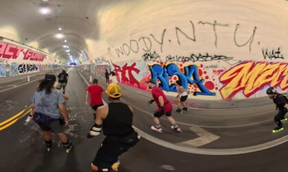 Skating the 1st St Tunnel in Downtown LA