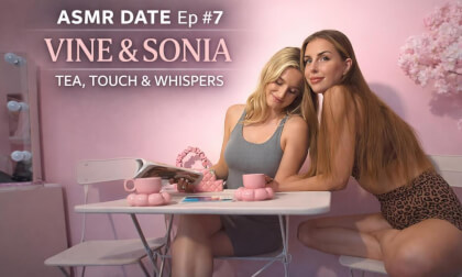 🎧💖 ASMR Date Ep #7 — Vine & Sonia: Tea, Touch & Whispers 🌙✨ VR180 8K