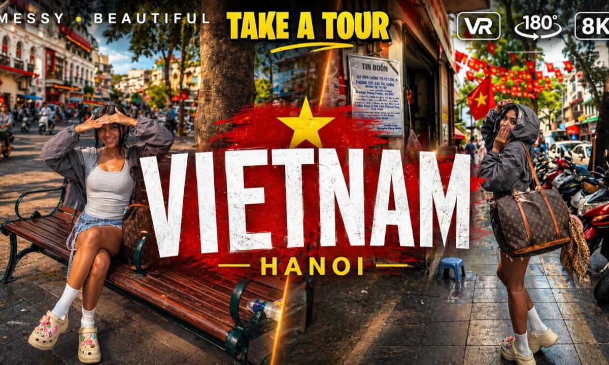 Survive Hanoi’s Traffic in VR 180° 3D Old Quarter • Cathedral • Lake | 8K (CALF)