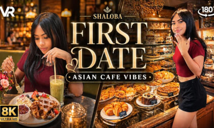 Would You Order THIS on a First Date? Invite Asian Girl to Bangkok Restaurant Shaloba (and Boutique Coffee) VR180 8K POV