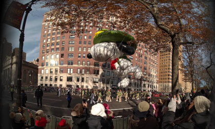 Macy's thanksgiving day parade at the 72nd street viewing