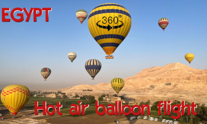 360° Hot Air Balloon Flight with GoPro Max in Egypt, Luxor
