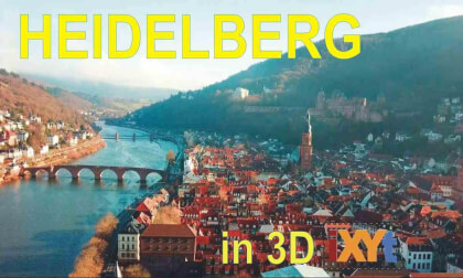 Old Heidelberg , Baden-Württemberg, Germany in 3D SBS LR relax video for VR