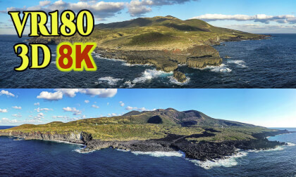 Hyperstereoscopic Aerial video in Miyakejima-island ,TOKYO,Japan