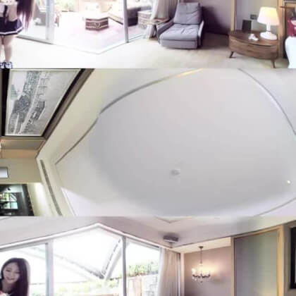 Full 360 VR Girlfriend feeding you cake
