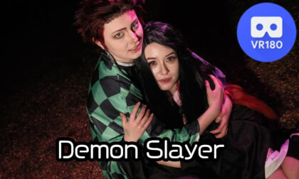 Nezuko and Tanjiro from Deamon Slayer Cosplay at MCM Birmingham 2025