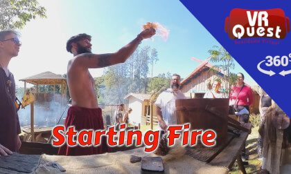 How Vikings start fire with rocks, exclusive 360 view