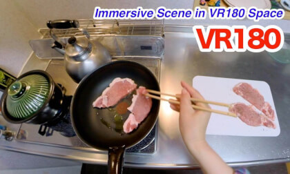 [VR180] Homemade Pork Steak in 3D (Tonteki?) / Watch in VR180