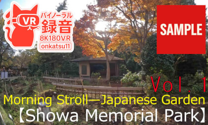 【SAMPLE】🍁[Morning Stroll—Japanese Garden, Showa Memorial Park(8K VR180 & Binaural Audio)]Chapter One