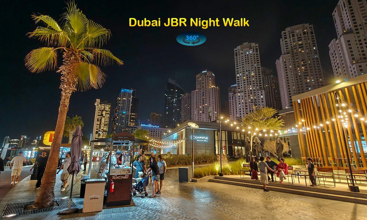 Dubai JBR Evening Walk | 360° VR Experience | Virtual Tour