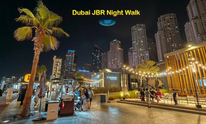 Dubai JBR Evening Walk | 360° VR Experience | Virtual Tour