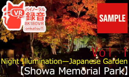 【SAMPLE】🍁 Night Illumination—Japanese Garden, Showa Memorial Park(8K VR180)]Chapter One‼