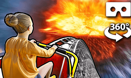 VR 360° VOLCANO ROLLER COASTER  || Virtual Reality VR 360° VOLCANO ROLLER COASTER  || Virtual Reality