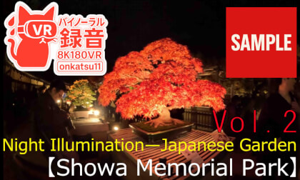 【SAMPLE】🍁 Night Illumination—Japanese Garden, Showa Memorial Park(8K VR180)]Chapter Two‼