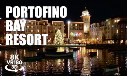 Portofino Bay Universal Trail Night Walk VR180 8K 3D | Universal Orlando Resort Trail VR视频 3D動画 VR旅行