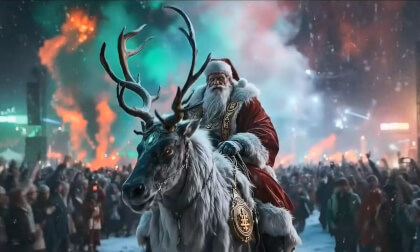 VR 180 Best TECHNO & HARD TRANCE 2025 🎧🎄 _ Uplifting trance _ Synthwave _ SANTA