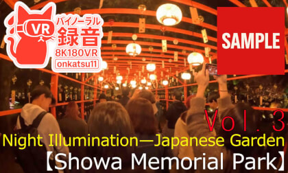 【SAMPLE】🍁 Night Illumination—Japanese Garden, Showa Memorial Park(8K VR180)]Chapter Three‼
