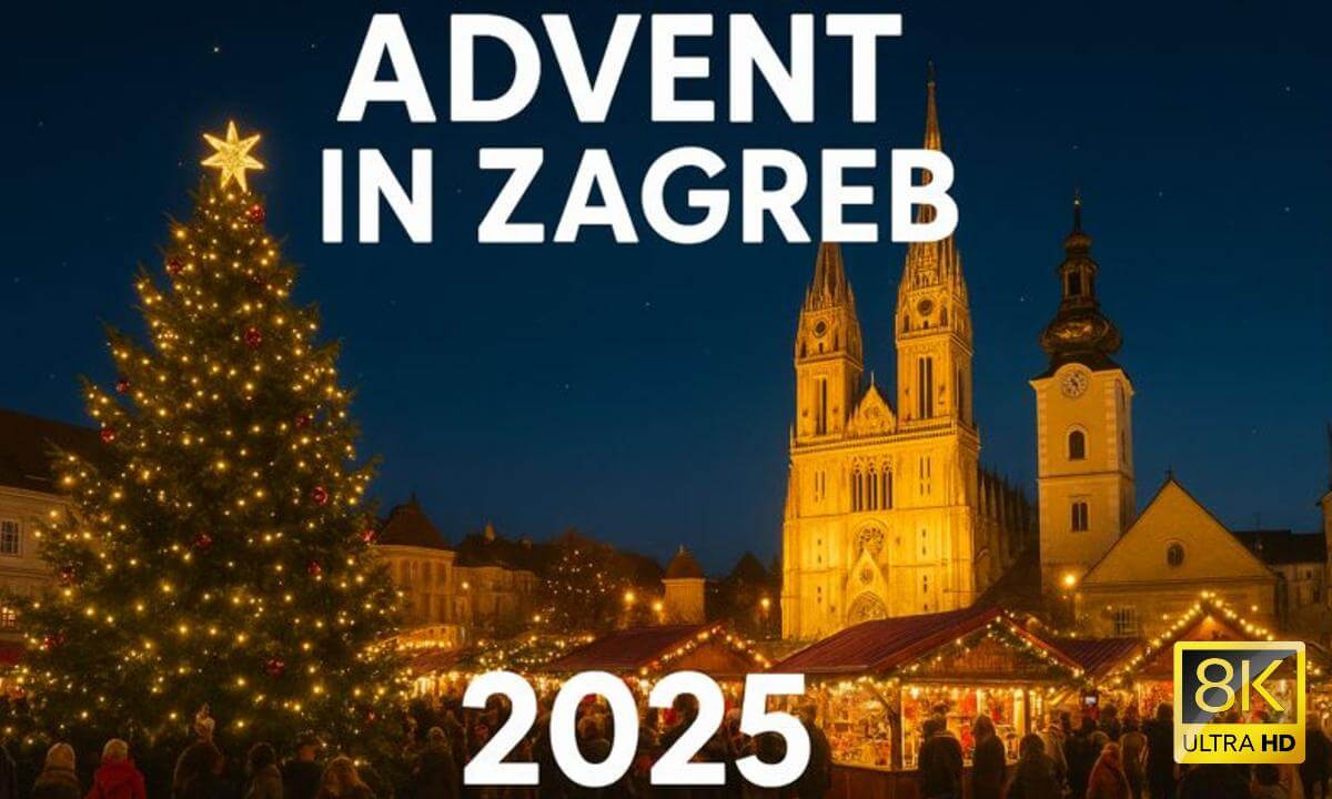 8K 360° Virtual Walk🎄 Advent in Zagreb 2025 🇭🇷 | Croatia ✨