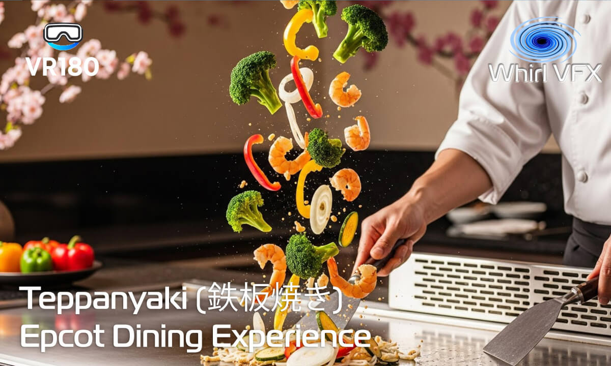 Teppon Edo with Chef | Disney EPCOT  Dining Experience | Teppanyaki 鉄板焼き | VR180 3D 8K