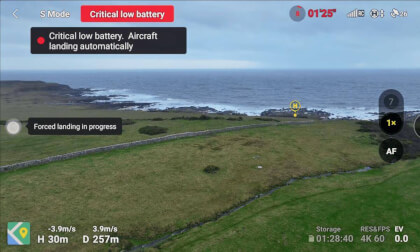 DJI Mavic 3 Forced Landing Near the Sea - Critical Battery & Headwind