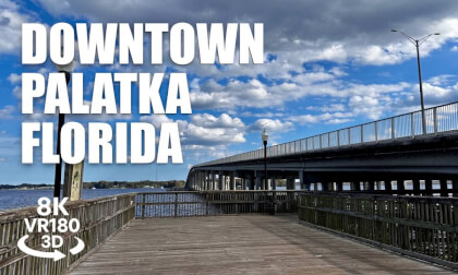 Palatka FL Downtown Walk 180VR 8K 3D | St. Johns Riverfront Virtual Florida City Walk VR视频 3D動画 VR旅行
