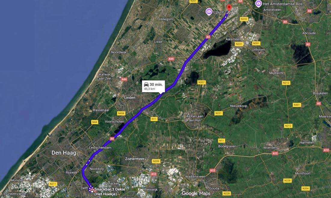 Delft to Schiphol (airport)