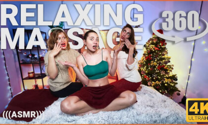 Olga & Yolana – 4 Hands Massage to Sandra | 360° VR Christmas Special 2025 🎄