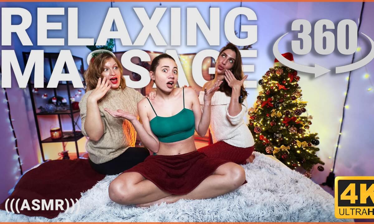 Olga & Yolana – 4 Hands Massage to Sandra | 360° VR Christmas Special 2025 🎄
