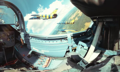 Full 360 VR 4K Fighter Jet View