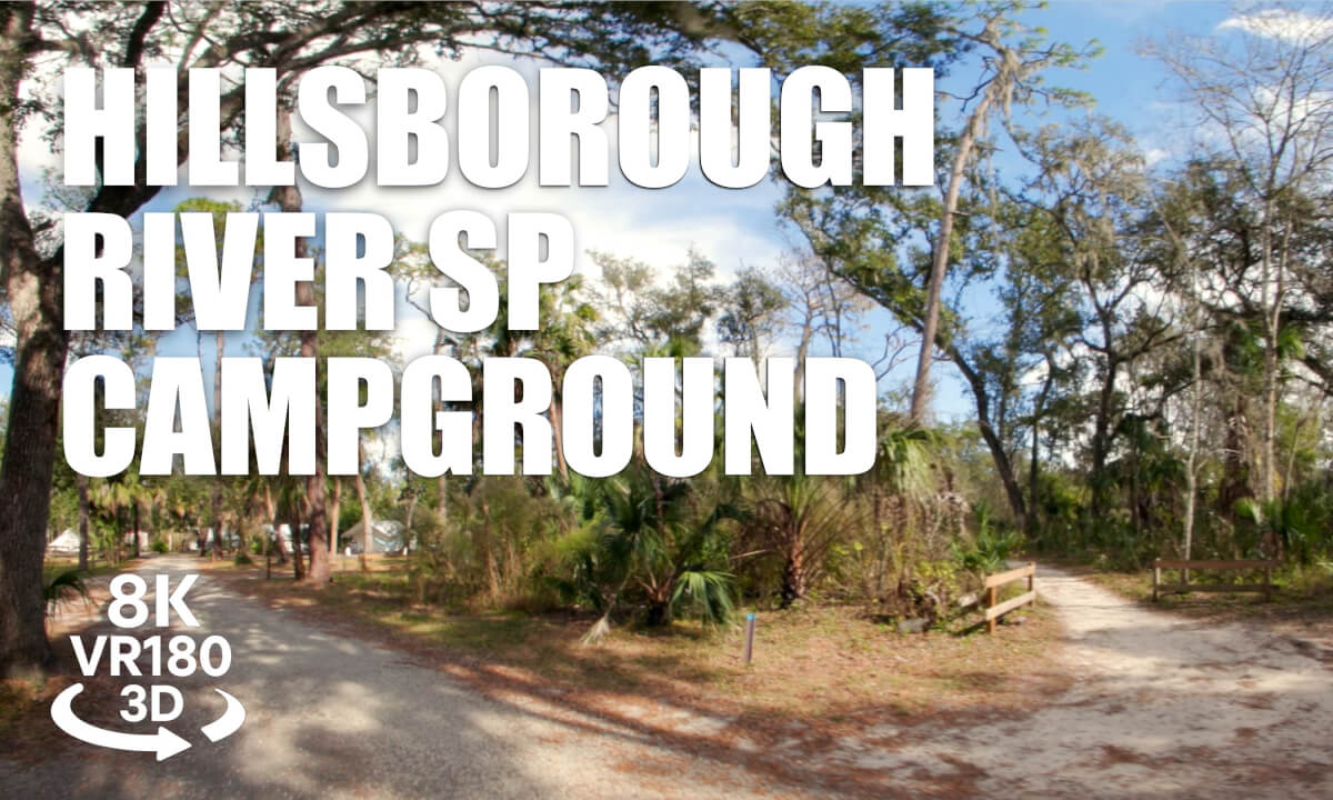 Hillsborough River Campground VR180 8K 3D | Virtual Tour, RV&Tent Sites, State Park | VR视频 3D動画 VR旅行