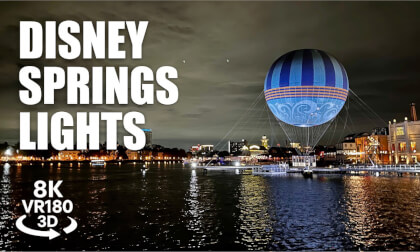 Disney Springs Night Walk VR180 8K 3D | Live Music • Waterfront • Orlando Nightlife | VR视频 3D動画 VR旅行