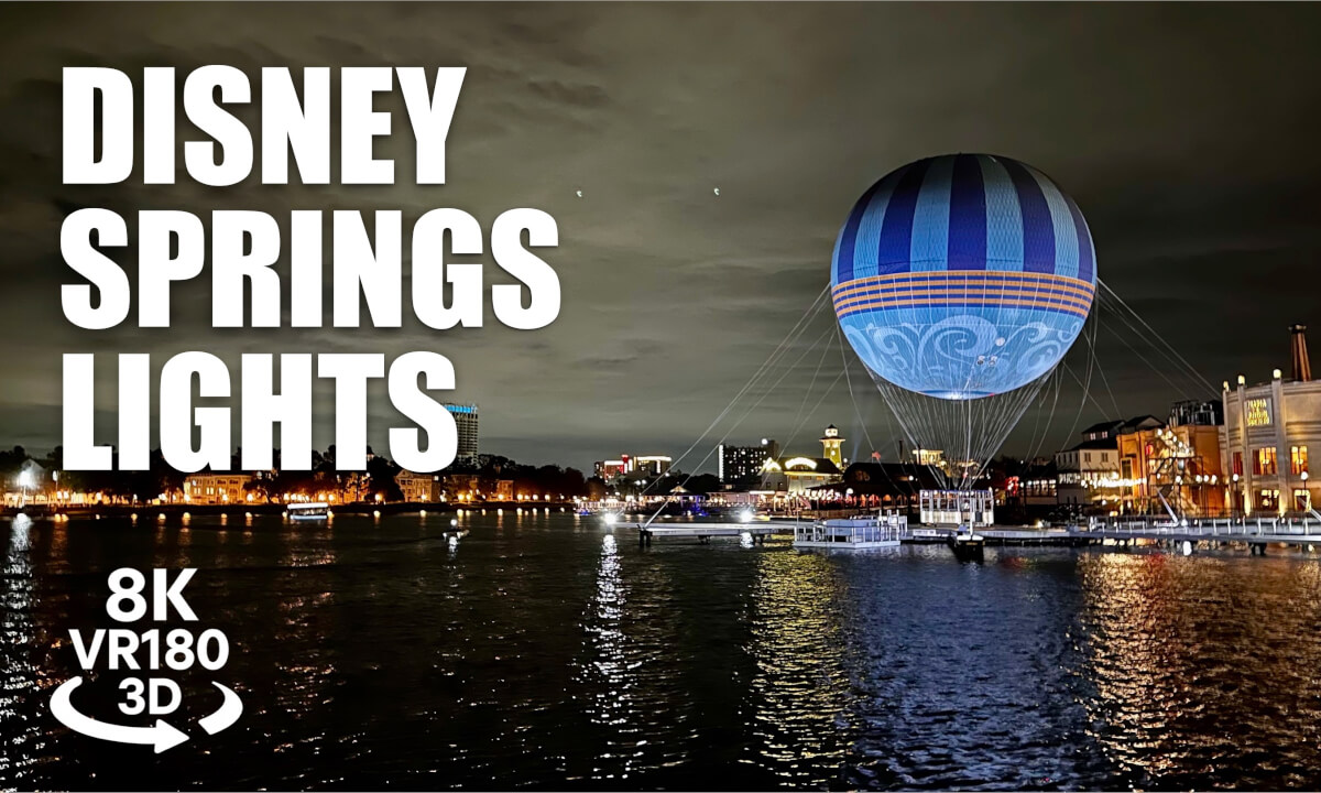 Disney Springs Night Walk VR180 8K 3D | Live Music • Waterfront • Orlando Nightlife | VR视频 3D動画 VR旅行