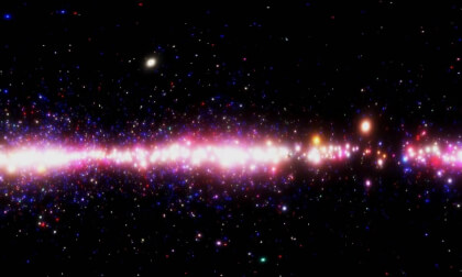 Full VR 360 4K Deep relax travel through space and star galaxy