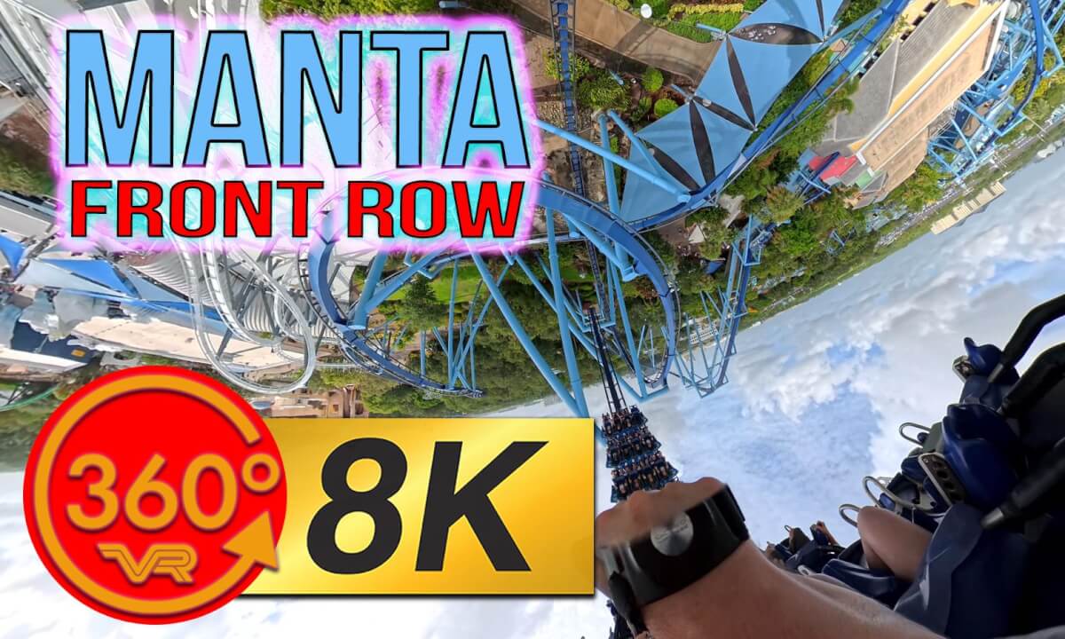 Manta Front Row POV at SeaWorld Orlando! 8K 360 with Insta360 X5