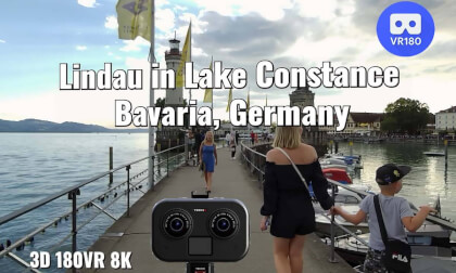 Lindau in Lake Constance - Bavaria, Germany. 3D 180VR 8K VR Video Lindau in Lake Constance - Bavaria, Germany. 3D 180VR 8K VR