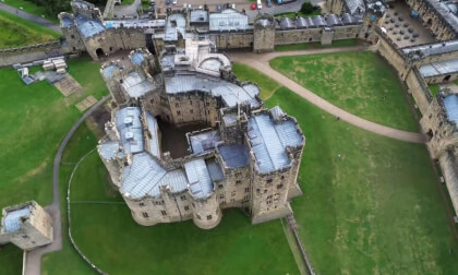 Alnwick Castle, Northumberland, England in 3D SBS LR relax video for VR