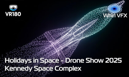Drone Show | Holidays in Space 2025 | Kennedy Space Center Visitor Complex | VR180 3D 8K