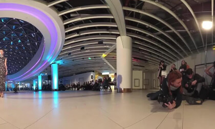 Full 360 VR 4K Cute Model Cat Walking