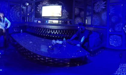 Full 360 VR 4K Panorama - Big Pendulum, Extreme Pure Desire, Black Silk Pleated Skirt Swinging
