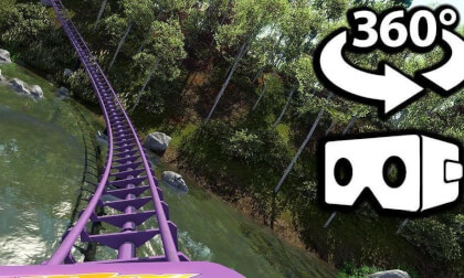 Full 360 VR Forest Roller Coaster_Ultra HD 4K