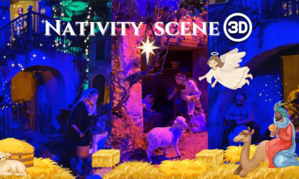 Christmas Crib in VR 180 3D 🎄 Peaceful Holiday Walk VR 180 3D Nativity scene