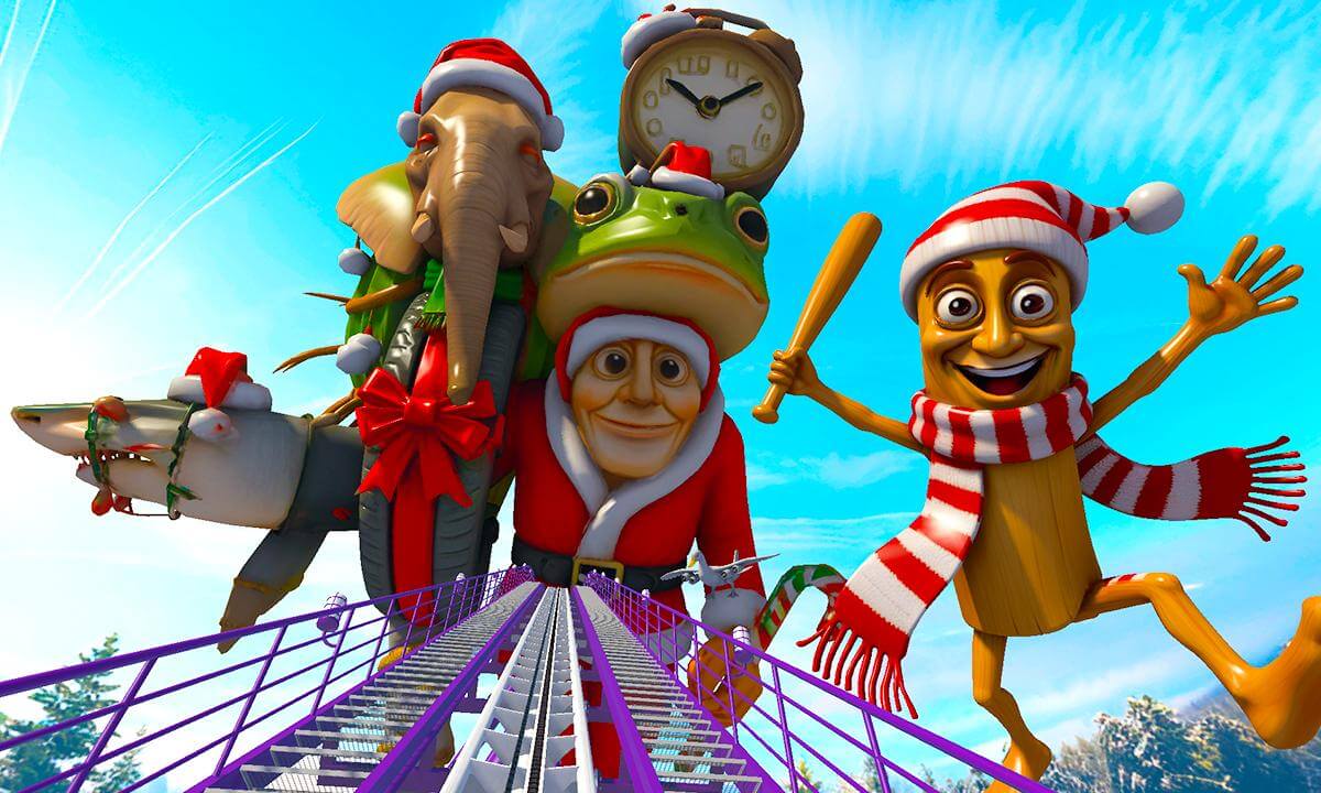 MERRY CHRISTMAS Roller Coaster Ride