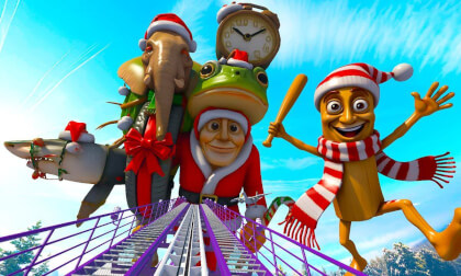 MERRY CHRISTMAS Roller Coaster Ride