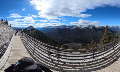 Sulphur Mountain Summit Boardwalk in Banff, Alberta (8k, 360)