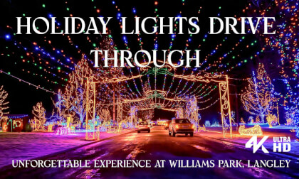 Experience the magic of the Holiday Lights Drive in 4K VR - Langley, BC